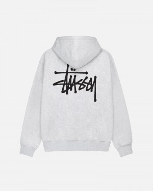 Ash Heather Stüssy Basic Stussy Hoodie | XKVP1-9754