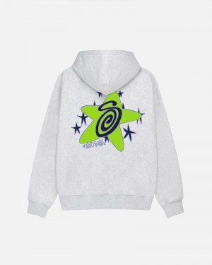 Ash Heather Stüssy Galaxy Hoodie | AVNK-83642