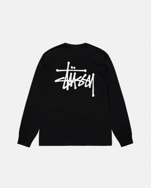 Black Stüssy Basic Stussy Ls Tee | EQUK8-6279