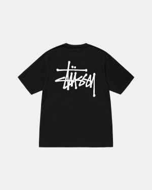 Black Stüssy Basic Stussy Tee Pigment Dyed | PFMA1-5249