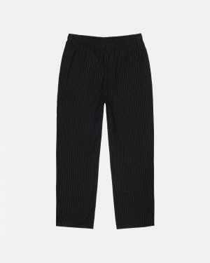 Black Stüssy Beach Pant Wool Stripe | SWBJ0-6482