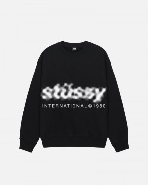 Black Stüssy Blur Crew | VJKN-61428