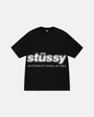 Black Stüssy Blur Tee | GVZQ9-3082