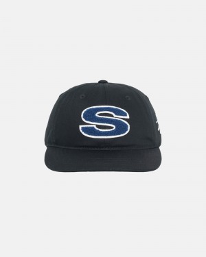 Black Stüssy Chenille S Low Pro Cap | ILWM5-8730