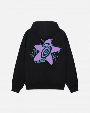 Black Stüssy Galaxy Hoodie | GSWK9-0537