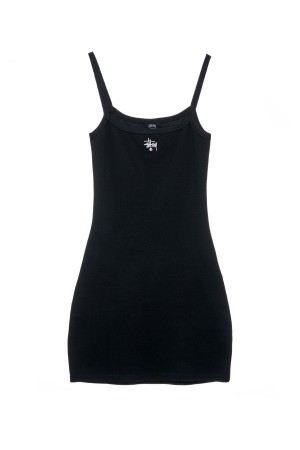 Black Stüssy Graffiti Rib Dress | SROLQC-254