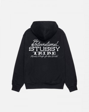 Black Stüssy IST Hoodie Pigment Dyed | AZJR5-8274