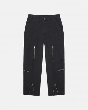 Black Stüssy Nyco Flight Pant | YDOU5-8162