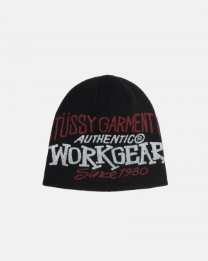 Black Stüssy Skullcap Workgear Print | RWBL-50981