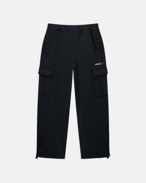 Black Stüssy Sport Cargo Fleece Pant | TNEX5-1684