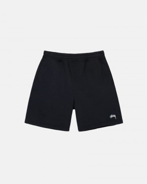 Black Stüssy Stock Logo Sweatshort | KDZS8-7203