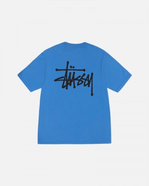 Blue Stüssy Basic Stussy Tee Pigment Dyed | PNRF7-9481