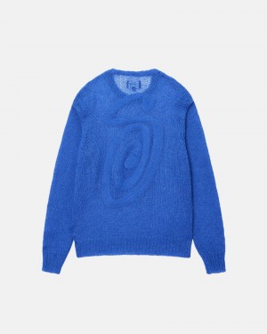 Blue Stüssy S Loose Knit Sweater | GMNV7-5614