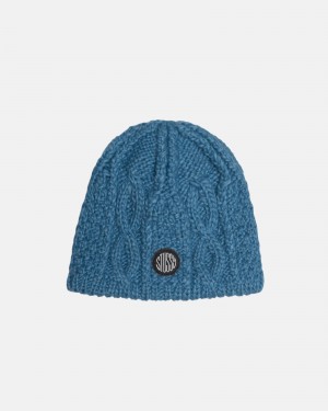 Blue Stüssy Skullcap Cable Knit | INXP-97256