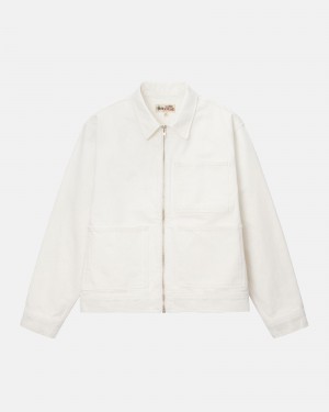 Bone Stüssy Zip Work Jacket Overdyed | DUCE8-9624