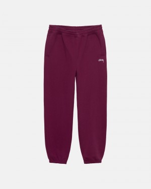 Burgundy Stüssy Stock Logo Sweatpant | OUXF9-0148