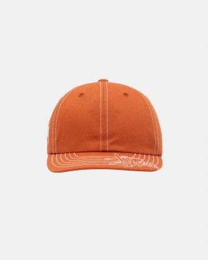 Burnt Orange Stüssy Low Pro Basic Stitch Strapback | BNZY2-8510