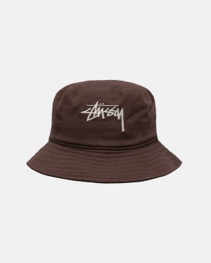 Chocolate Stüssy Bucket Hat Big Stock | ZENP1-8079