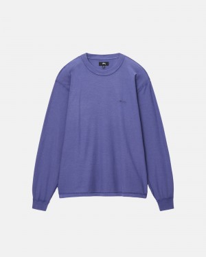 Deep Cobalt Stüssy Lazy LS Tee | SNGR9-6234