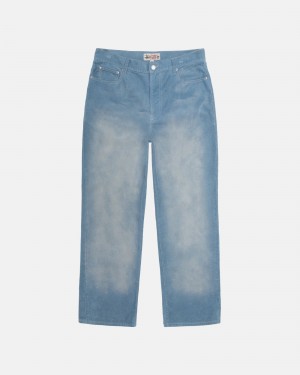 Denim Blue Stüssy Classic Jean Faded Corduroy | PFND-43619