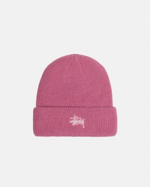 Dusty Pink Stüssy Cuff Beanie Basic | EVUF-42637