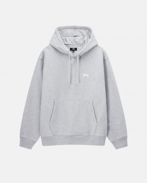 Grey Heather Stüssy Stock Logo Hoodie | YFKX8-4210