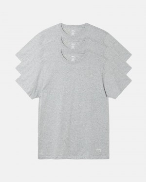 Grey Heather Stüssy Stussy Undershirt | POED7-9102