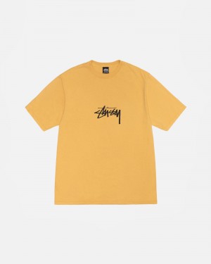 Honey Stüssy Small Stock Tee Pigment Dyed | QNJU-36921