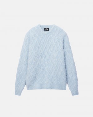 Ice Stüssy Fuzzy Lattice Crew Sweater | LUEO0-1427