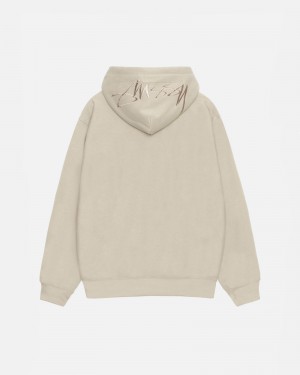 Khaki Stüssy Back Hood Applique Hood | TKHR-71624