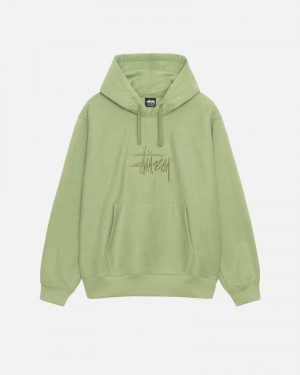 Moss Stüssy Basic Applique Hood | GLZC-24398