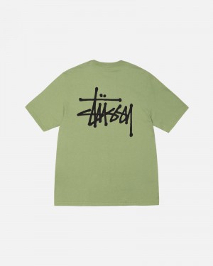 Moss Stüssy Basic Stussy Tee | LQKJ-57480