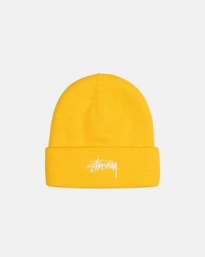 Mustard Stüssy Cuff Beanie Stock | QCFK9-0864