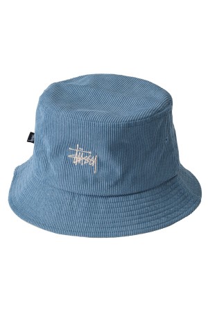 Natural/ Steel Blue Stüssy Graffiti Cord Bucket Hat | HPJCXL-721