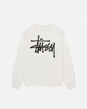 Natural Stüssy Basic Stussy Crew Pigment Dyed | QUWO2-6789