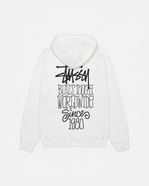 Natural Stüssy Built Tough Hoodie Pigment Dyed | RVWT-89413