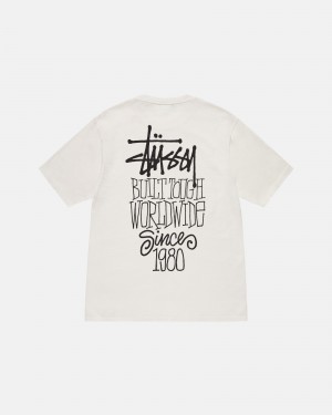 Natural Stüssy Built Tough Tee Pigment Dyed | OLMK-36158