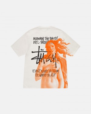 Natural Stüssy Ist Venus Pigment Dyed Tee | EQVL7-9238