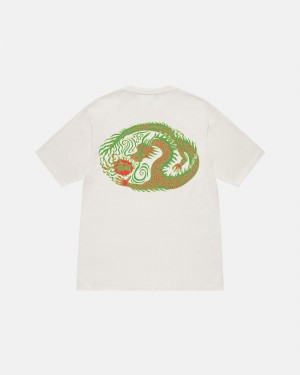 Natural Stüssy Mosaic Dragon Tee Pigment Dyed | LSKP-09438