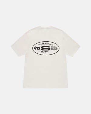 Natural Stüssy Oval Corp. Tee Pigment Dyed | KMGD9-5671