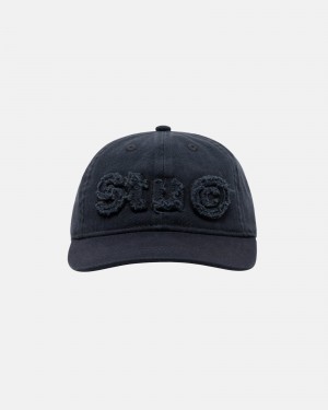 Navy Stüssy Low Pro Copyright Applique Strapback | QXWV-14357