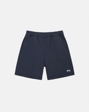 Navy Stüssy Stock Logo Sweatshort | BHJZ3-7865