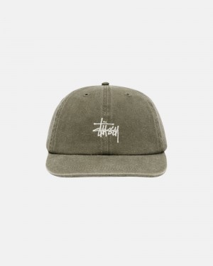 Olive Stüssy Low Pro Basic Washed Strapback | JHLS-95461