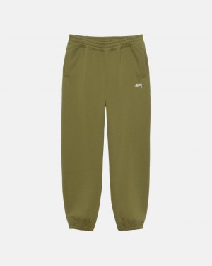 Olive Stüssy Stock Logo Sweatpant | YVPA1-3450