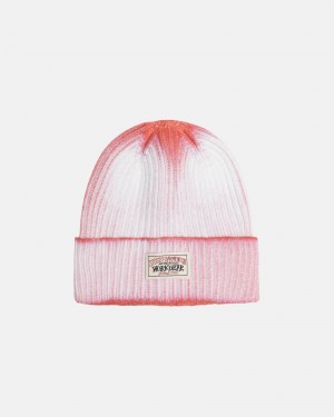 Orange Stüssy Cuff Beanie Workgear Spray | HTBQ-21065