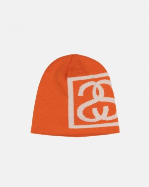 Orange Stüssy Skullcap SS Link | TYNM8-6052