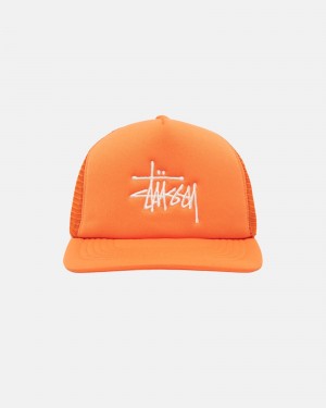 Pumpkin Stüssy Trucker Big Basic Snapback | WGCR95374