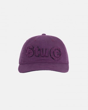 Purple Stüssy Low Pro Copyright Applique Strapback | DOYL8-0597