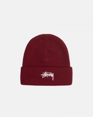 Red Heather Stüssy Cuff Beanie Stock | NXCA2-4718