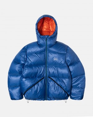 Royal Blue Stüssy Down Parka Micro Ripstop | LRQE-24760